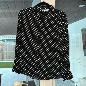 Zara large polkadot blouse